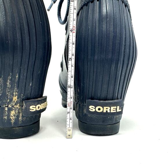 Sorel Size 9 Blue Lace Up Hidden Wedge Boots NL2442-464 1717591464 01583 0217 - Picture 5 of 8